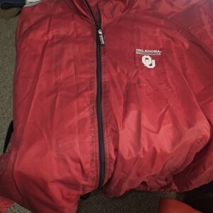 OKLAHOMA SOONERS Starter Red Team Jacket 3x  Pre-owned